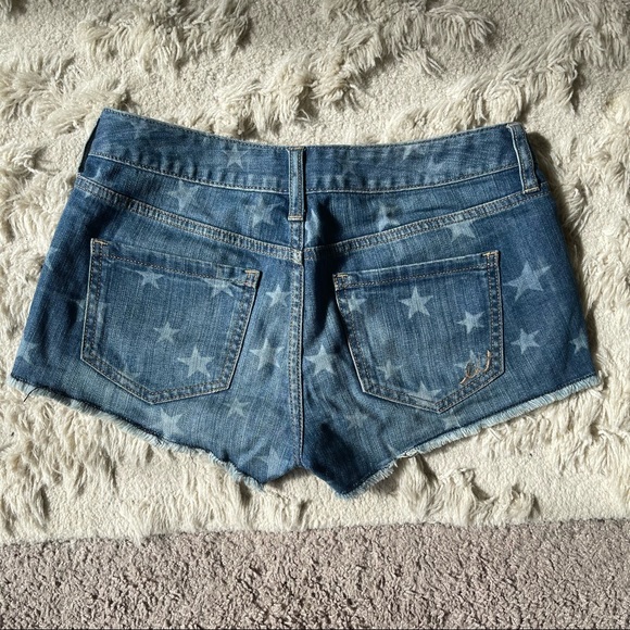 Express Denim Star Pattern Shorts sz 00 - Picture 5 of 9